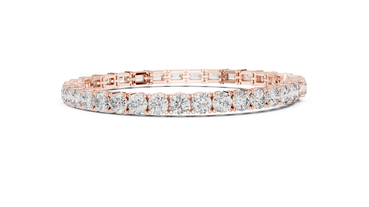 Majestelle Large Round Brilliant Lab Grown Diamond Tennis Bracelet