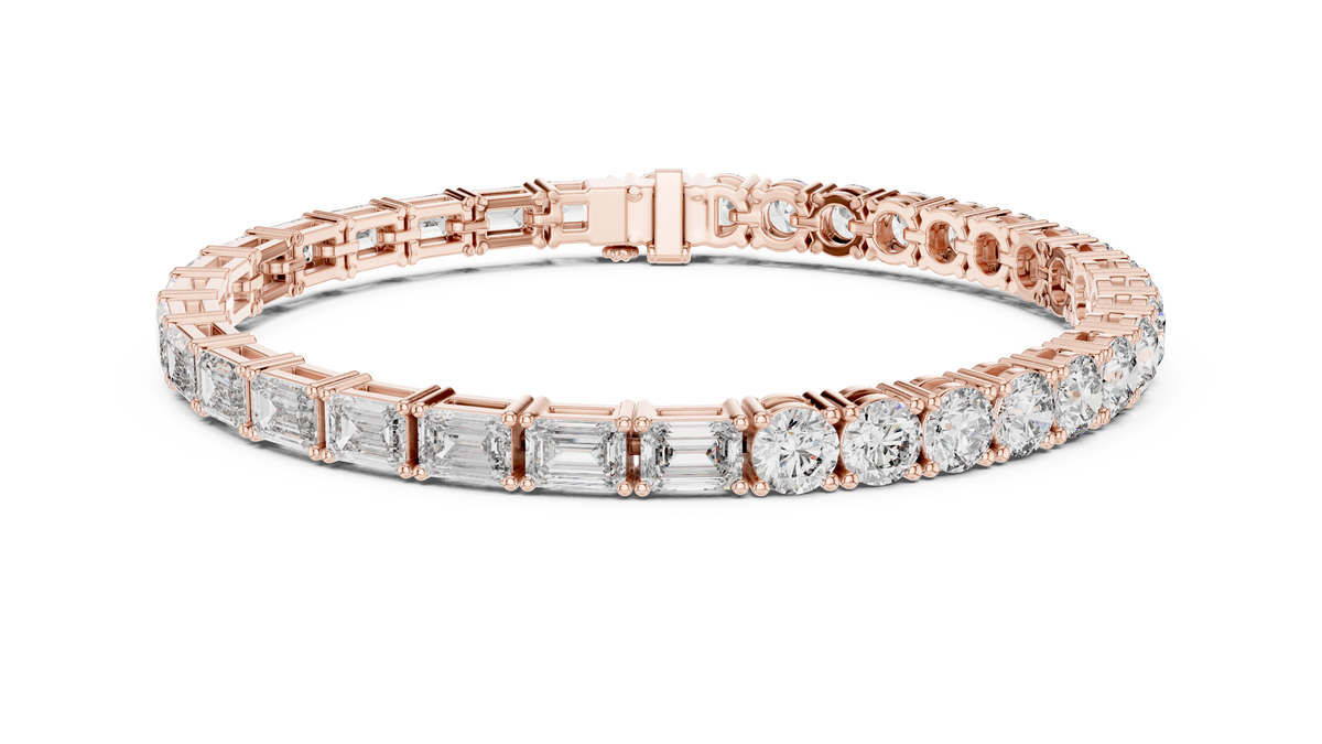 Majestelle Large Round Brilliant Lab Grown Diamond Tennis Bracelet