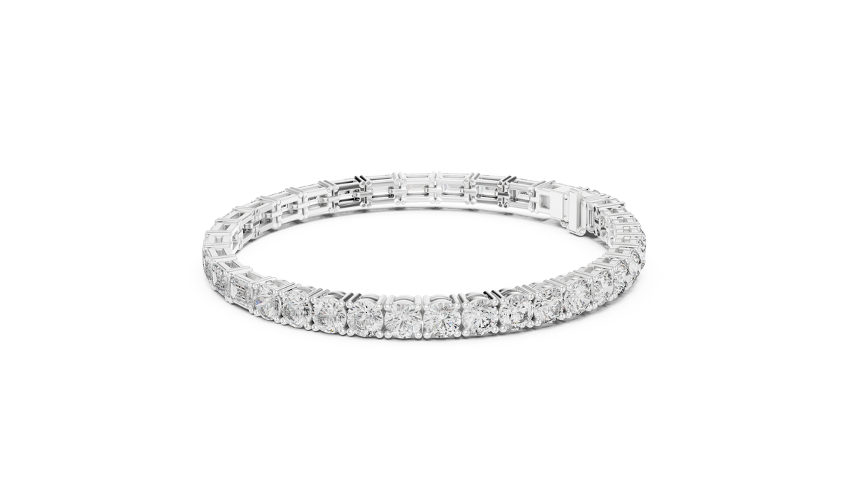 Majestelle Large Round Brilliant Lab Grown Diamond Tennis Bracelet