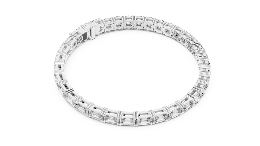 Majestelle Large Round Brilliant Lab Grown Diamond Tennis Bracelet