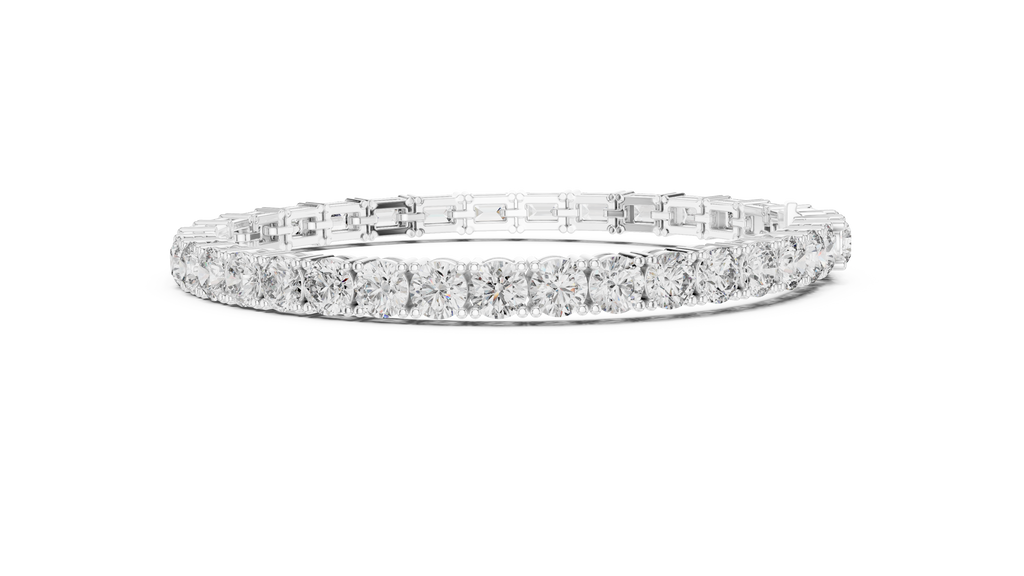 Majestelle Large Round Brilliant Lab Grown Diamond Tennis Bracelet