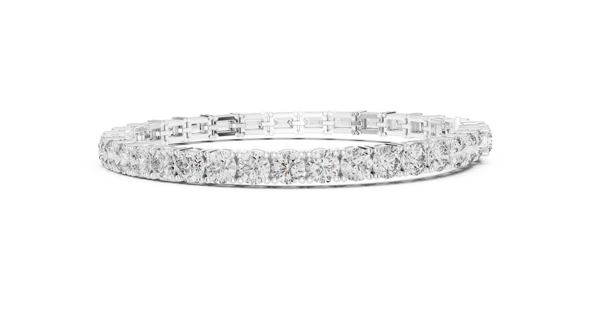 Majestelle Large Round Brilliant Lab Grown Diamond Tennis Bracelet
