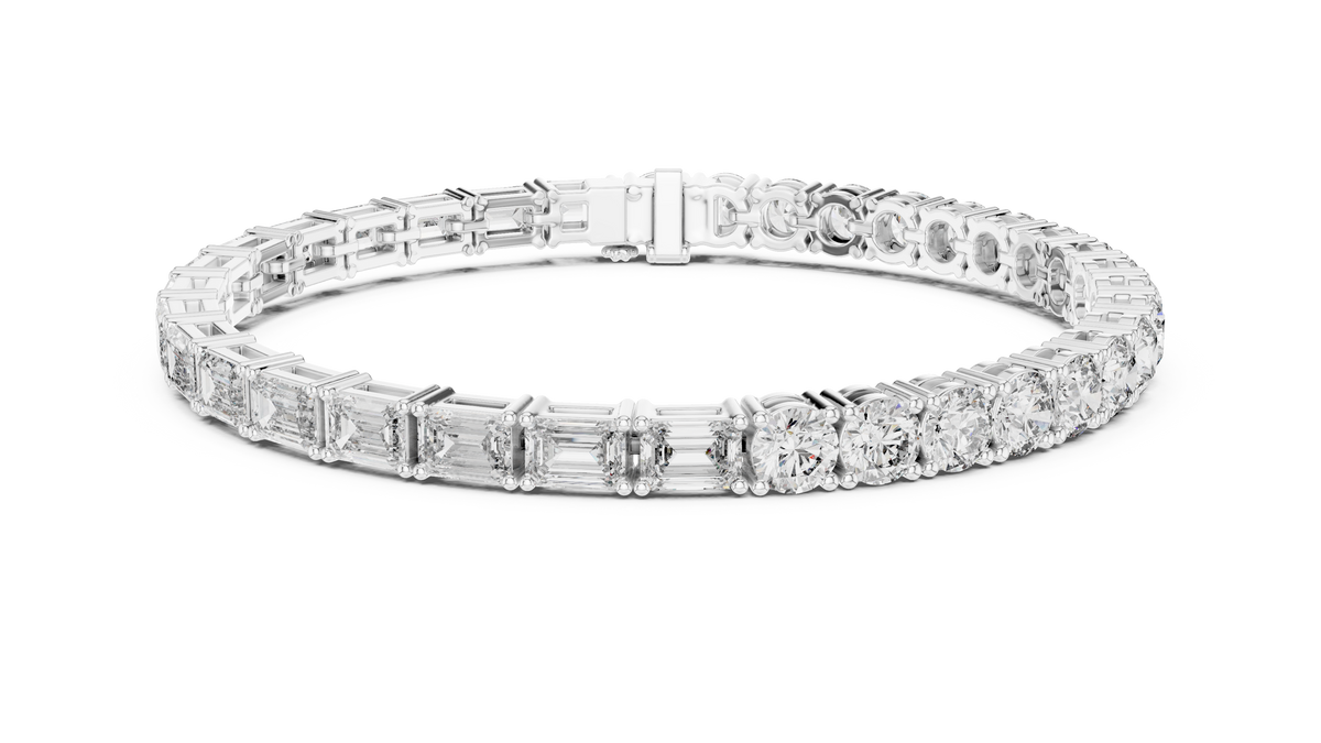Majestelle Large Round Brilliant Lab Grown Diamond Tennis Bracelet