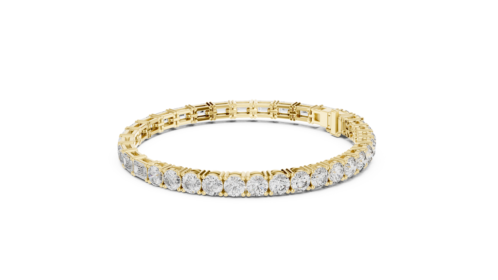 Majestelle Large Round Brilliant Lab Grown Diamond Tennis Bracelet