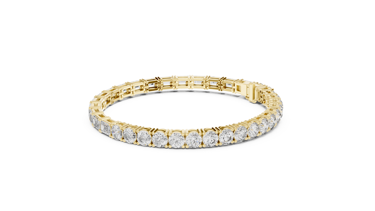 Majestelle Large Round Brilliant Lab Grown Diamond Tennis Bracelet