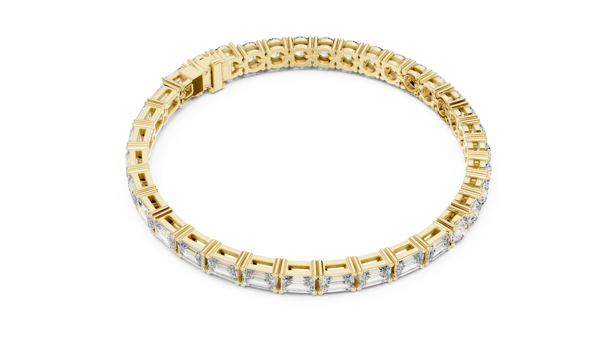 Majestelle Large Round Brilliant Lab Grown Diamond Tennis Bracelet