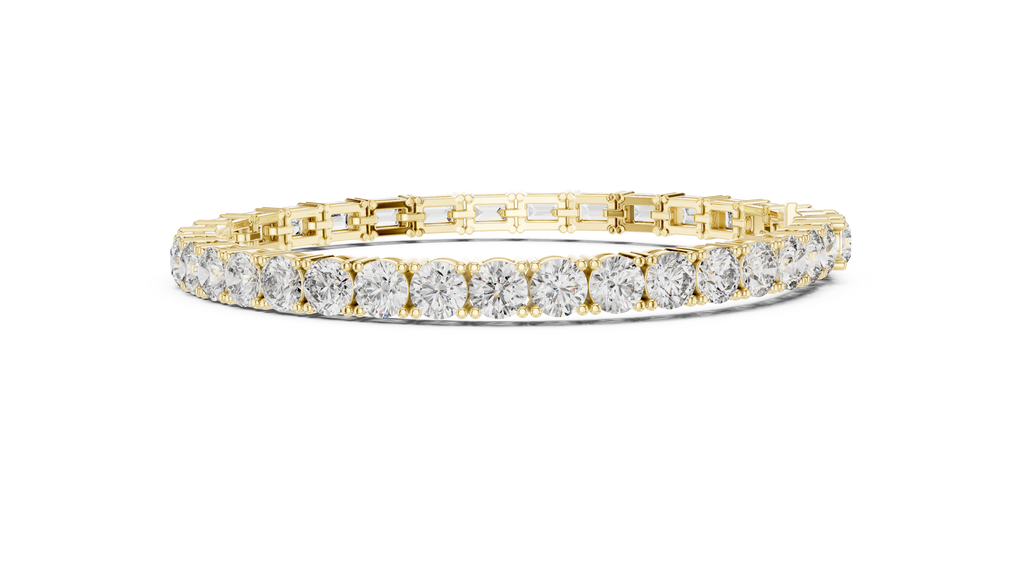 Majestelle Large Round Brilliant Lab Grown Diamond Tennis Bracelet