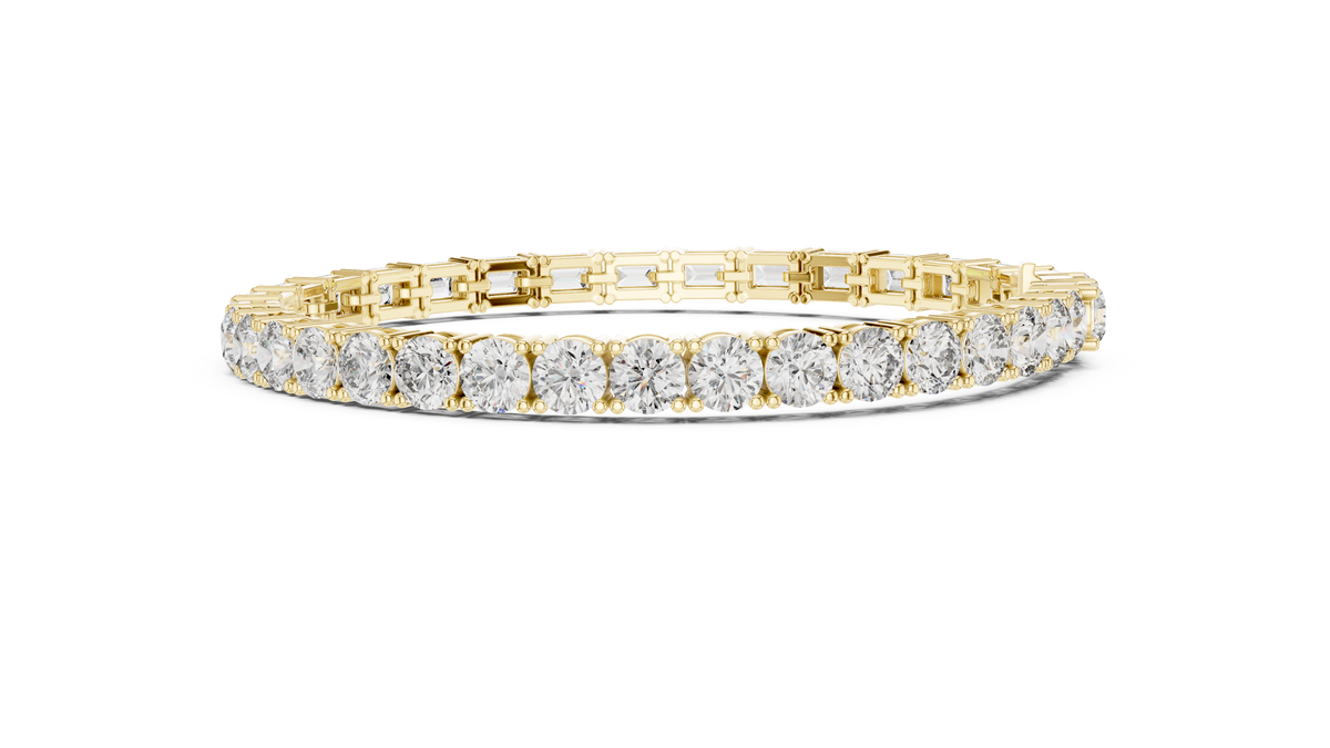Majestelle Large Round Brilliant Lab Grown Diamond Tennis Bracelet