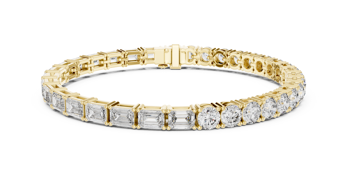 Majestelle Large Round Brilliant Lab Grown Diamond Tennis Bracelet