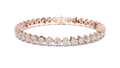 Minimalistisches Solitaire Diamantarmband mit drei Steinen