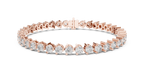 Minimalistisches Solitaire Diamantarmband mit drei Steinen
