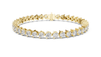 Minimalistisches Solitaire Diamantarmband mit drei Steinen