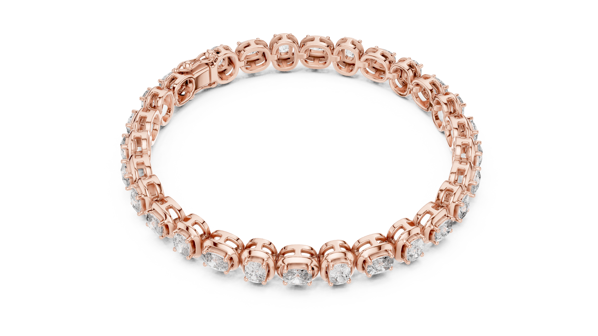 Coussinelle Cushion Cut Lab Grown Diamond Tennis Bracelet