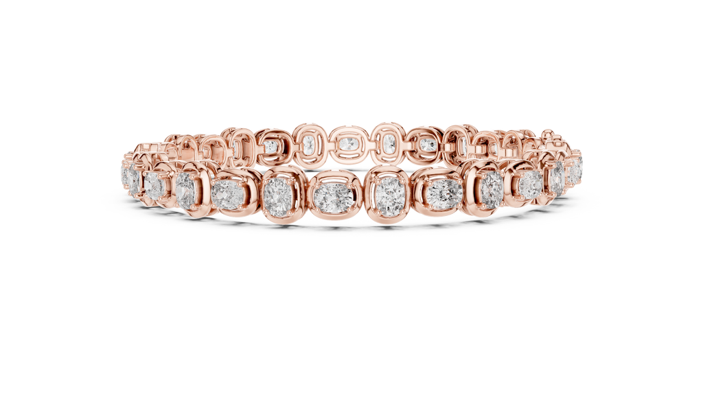 Coussinelle Cushion Cut Lab Grown Diamond Tennis Bracelet