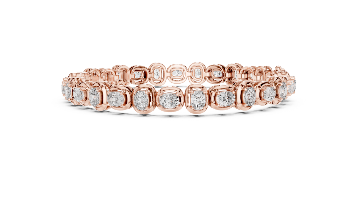 Coussinelle Cushion Cut Lab Grown Diamond Tennis Bracelet