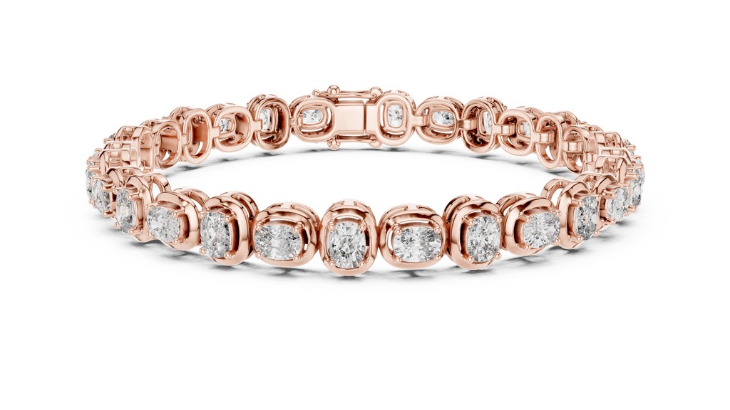 Coussinelle Cushion Cut Lab Grown Diamond Tennis Bracelet