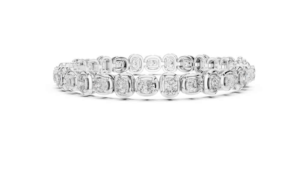 Coussinelle Cushion Cut Lab Grown Diamond Tennis Bracelet