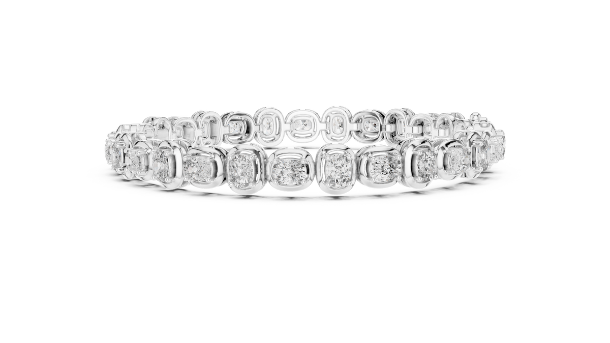 Coussinelle Cushion Cut Lab Grown Diamond Tennis Bracelet