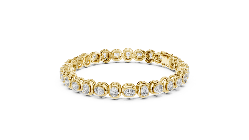 Coussinelle Cushion Cut Lab Grown Diamond Tennis Bracelet