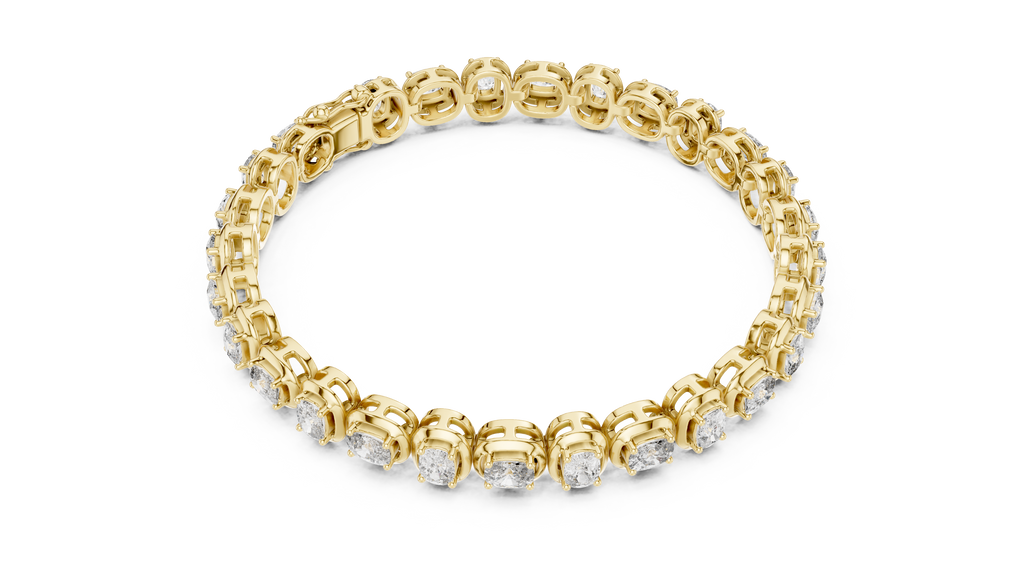 Coussinelle Cushion Cut Lab Grown Diamond Tennis Bracelet
