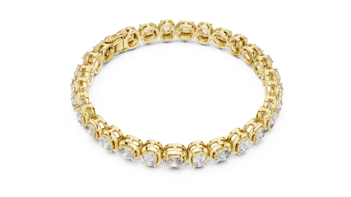 Coussinelle Cushion Cut Lab Grown Diamond Tennis Bracelet