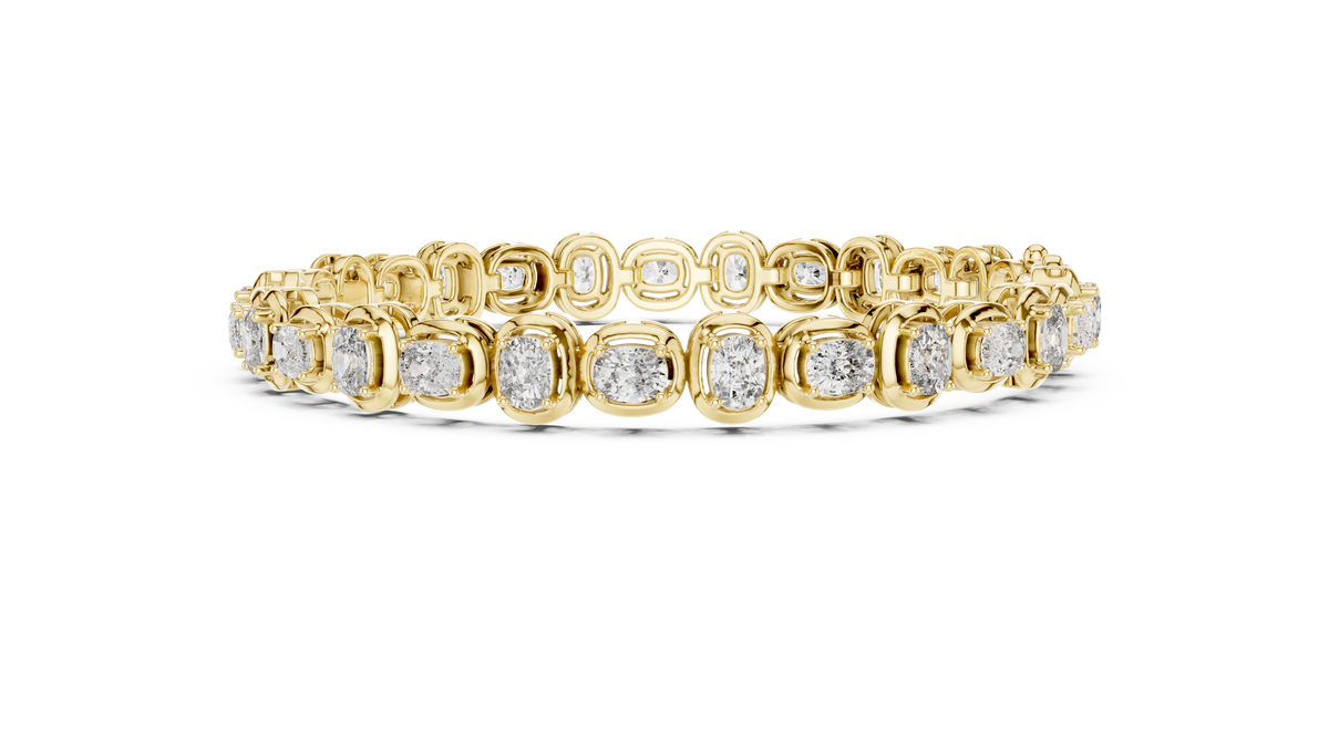 Coussinelle Cushion Cut Lab Grown Diamond Tennis Bracelet