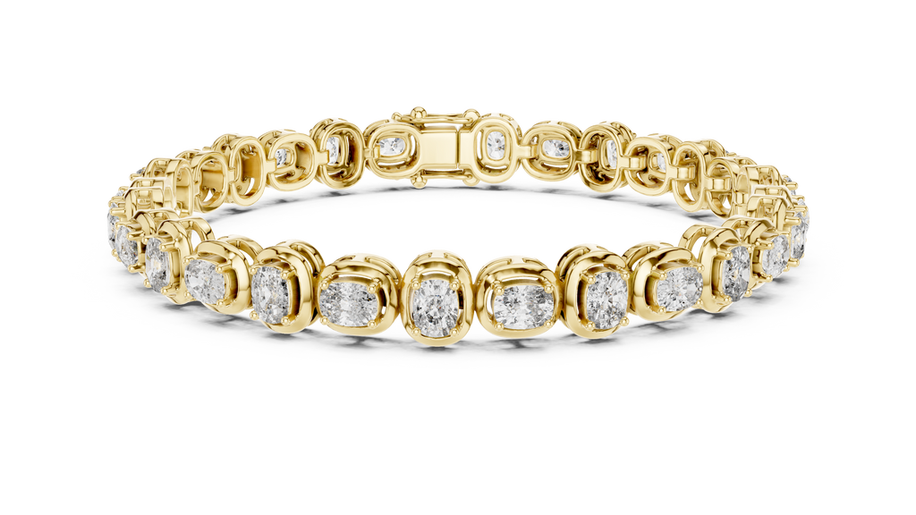 Coussinelle Cushion Cut Lab Grown Diamond Tennis Bracelet