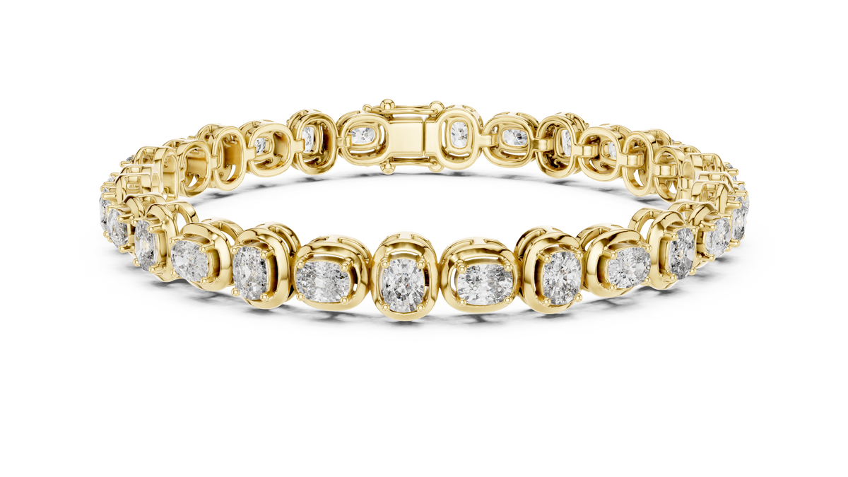 Coussinelle Cushion Cut Lab Grown Diamond Tennis Bracelet