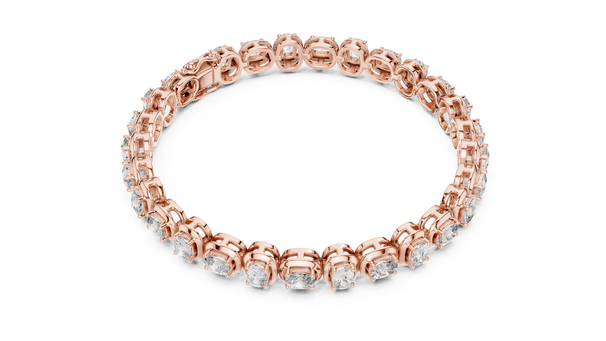 Cocoonelle Framed Cushion Cut Lab Grown Diamond Link Bracelet
