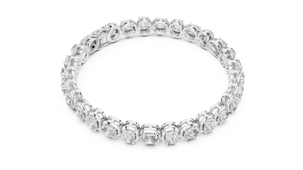 Cocoonelle Framed Cushion Cut Lab Grown Diamond Link Bracelet