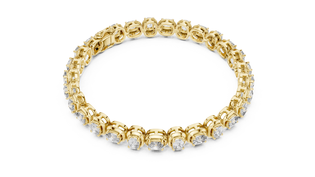 Cocoonelle Framed Cushion Cut Lab Grown Diamond Link Bracelet