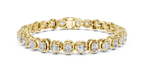 Cocoonelle Framed Cushion Cut Lab Grown Diamond Link Bracelet