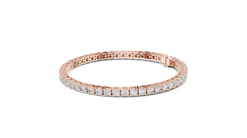 Minimalistisches Solitaire Diamantarmband mit drei Steinen