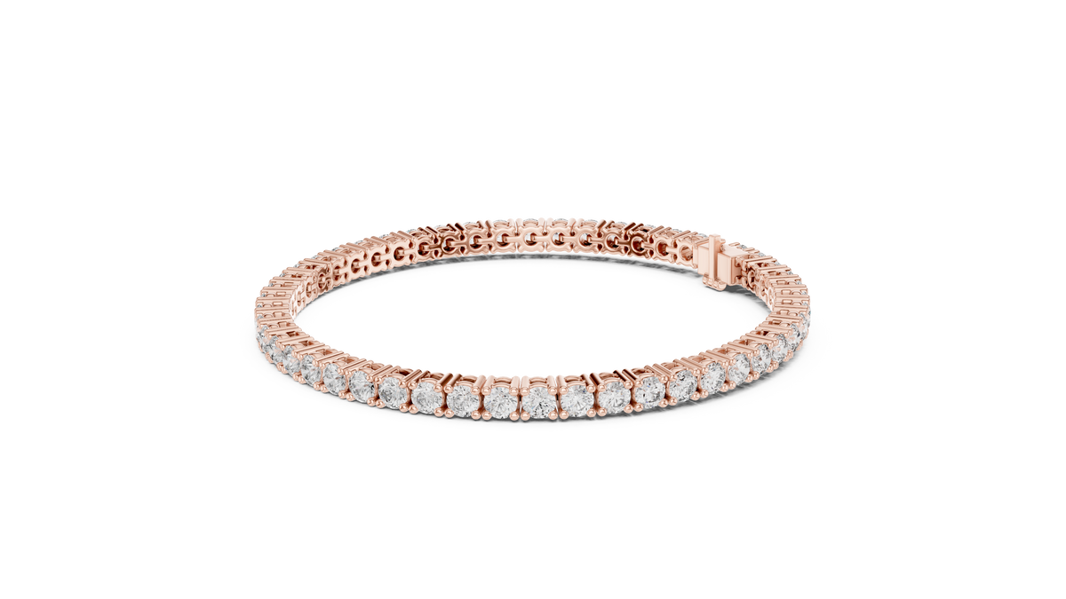 Minimalistisches Solitaire Diamantarmband mit drei Steinen