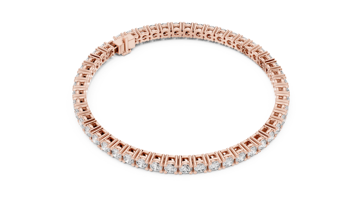 Fluvielle Slim Round Brilliant Lab Grown Diamond Tennis Bracelet