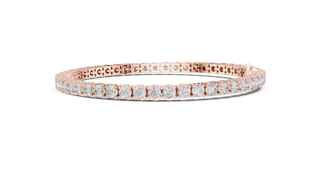 Minimalistisches Solitaire Diamantarmband mit drei Steinen
