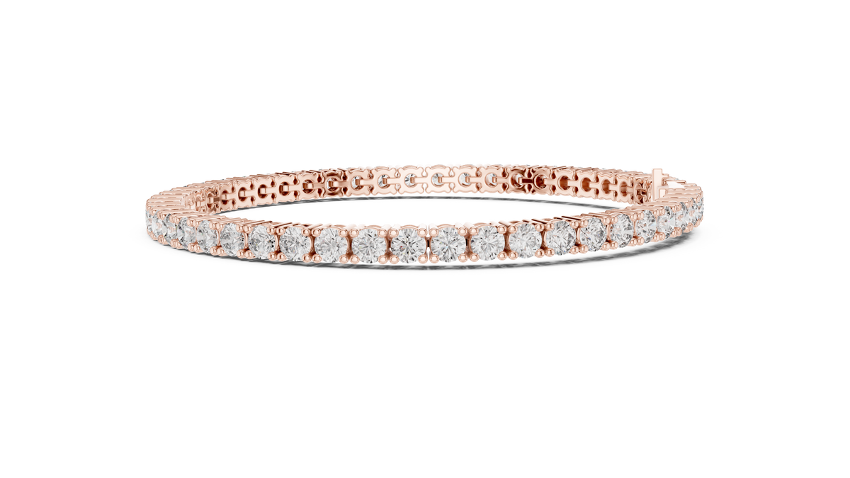 Fluvielle Slim Round Brilliant Lab Grown Diamond Tennis Bracelet