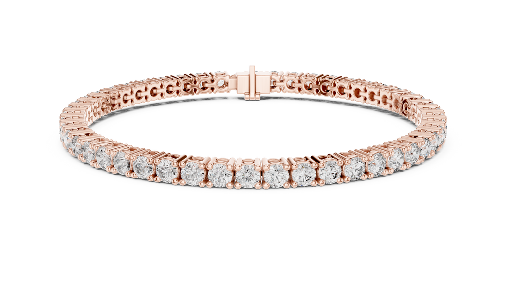 Minimalistisches Solitaire Diamantarmband mit drei Steinen