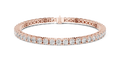 Minimalistisches Solitaire Diamantarmband mit drei Steinen