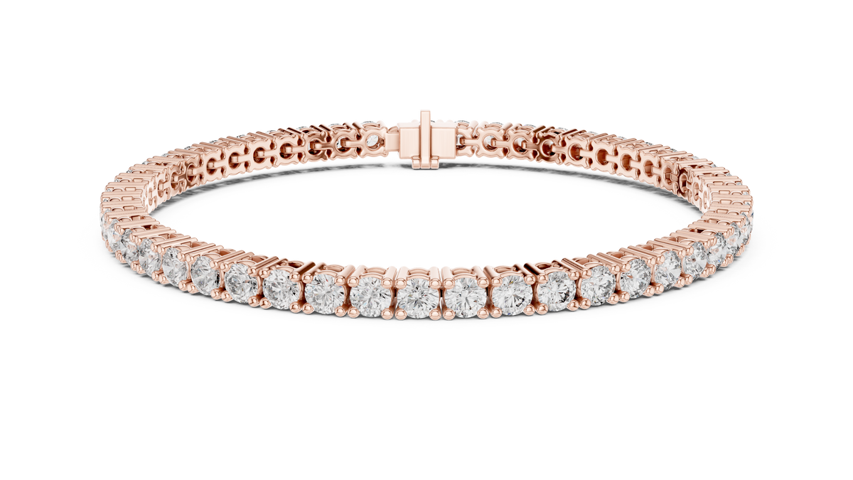 Fluvielle Slim Round Brilliant Lab Grown Diamond Tennis Bracelet