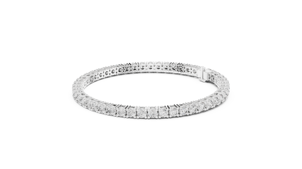 Minimalistisches Solitaire Diamantarmband mit drei Steinen