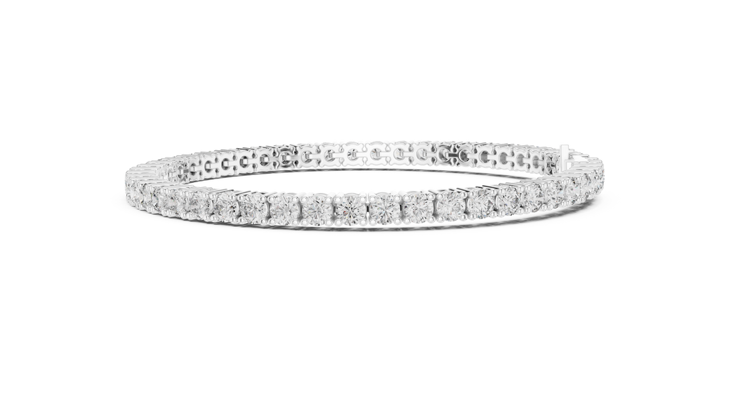 Minimalistisches Solitaire Diamantarmband mit drei Steinen