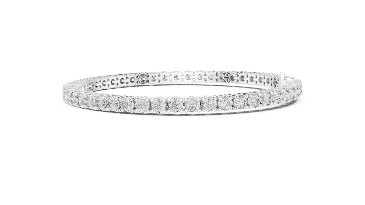 Fluvielle Slim Round Brilliant Lab Grown Diamond Tennis Bracelet