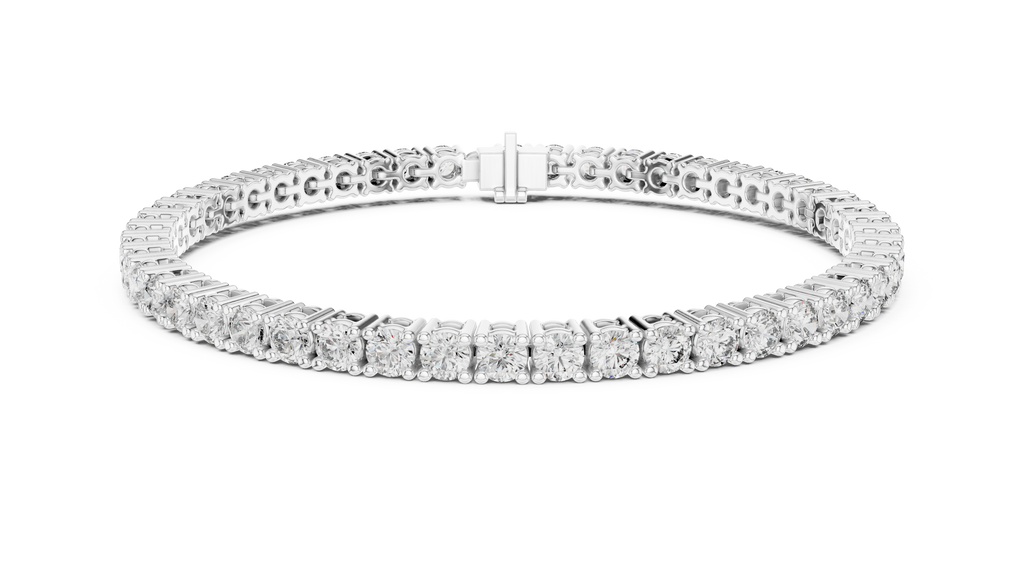 Minimalistisches Solitaire Diamantarmband mit drei Steinen