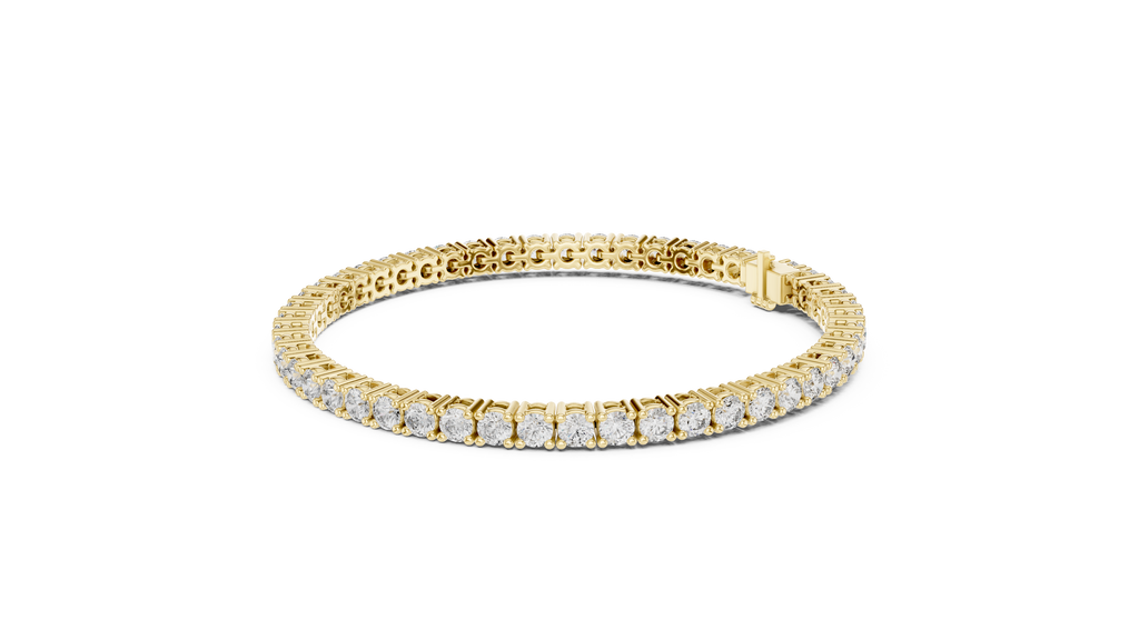 Minimalistisches Solitaire Diamantarmband mit drei Steinen