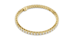 Minimalistisches Solitaire Diamantarmband mit drei Steinen