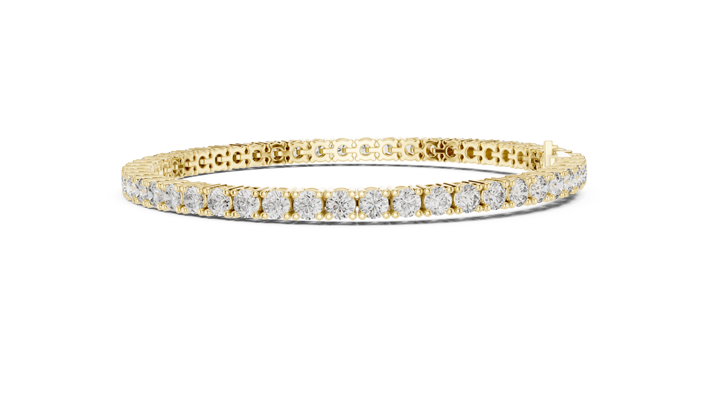Minimalistisches Solitaire Diamantarmband mit drei Steinen