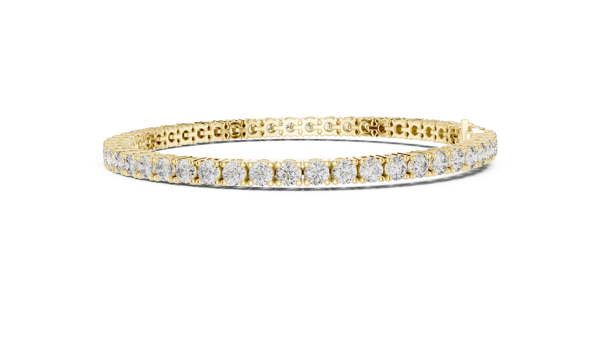 Fluvielle Slim Round Brilliant Lab Grown Diamond Tennis Bracelet