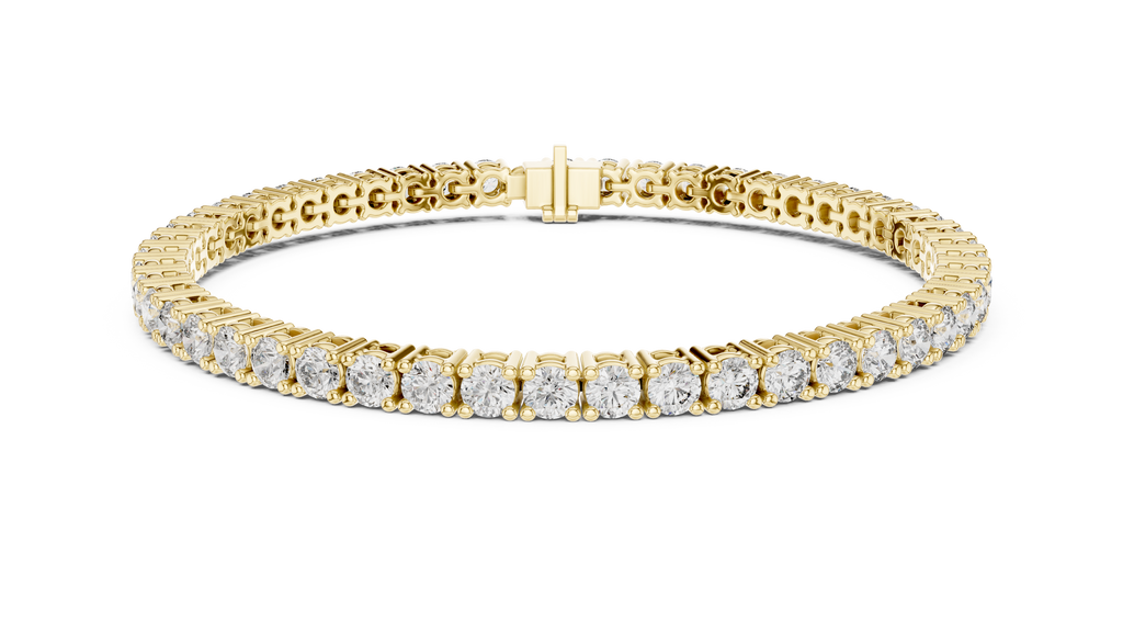 Minimalistisches Solitaire Diamantarmband mit drei Steinen
