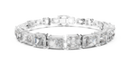 Opulenne East-West Emerald Cut Lab Grown Diamond Tennis Bracelet